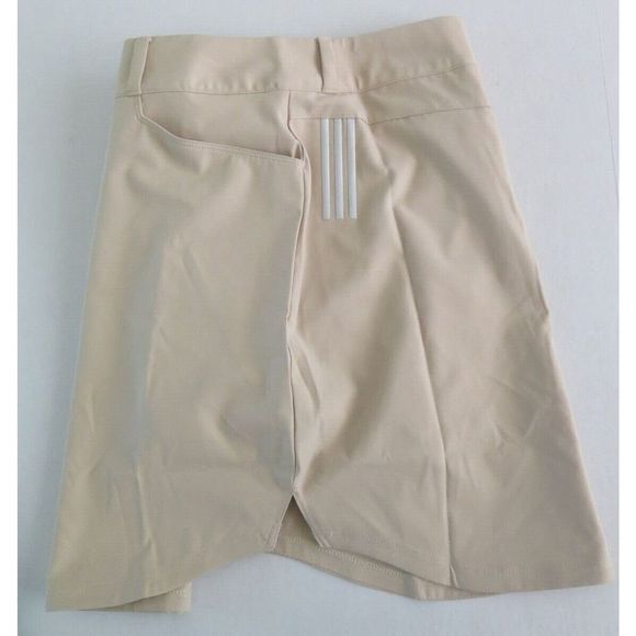 adidas AE8935 Women's Sz 4 Khaki 3 Stripe Stretch Golf/Tennis Skort $70 - Picture 3 of 6